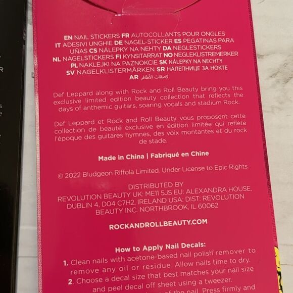 Def Leppard Rock & Roll Beauty 40ct Self adhesive nail strips bundle - Picture 6 of 7